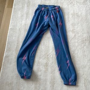 Lightning bolt Aviator Nation sweats!